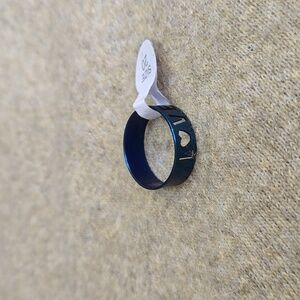 Blue Cut Out Love Ring.Size 10.